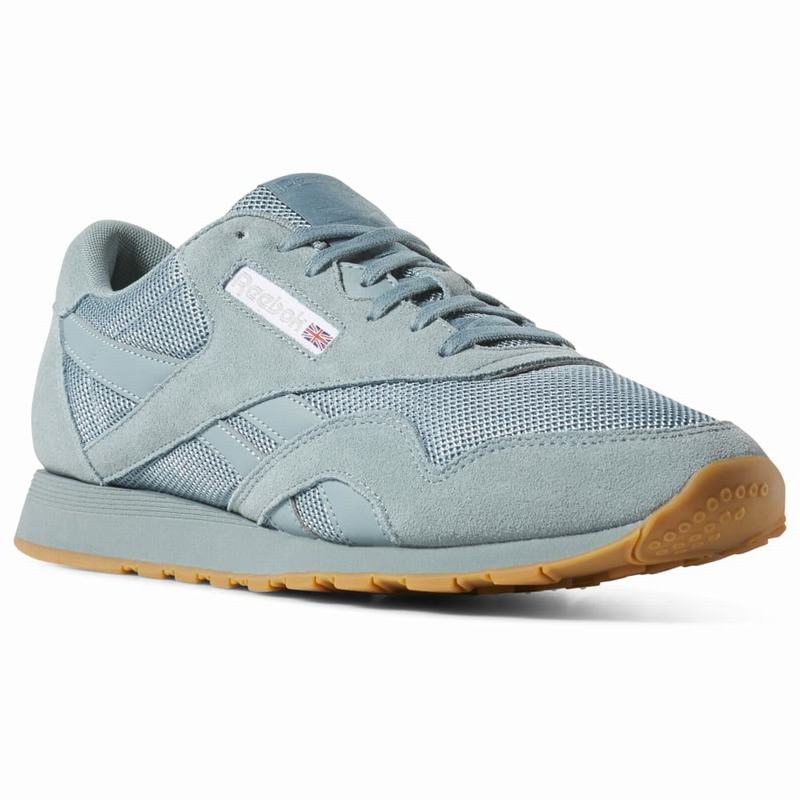 Tenisi Reebok Classic Nylon Barbati Turcoaz/Albi/Gri Romania AK3149LU